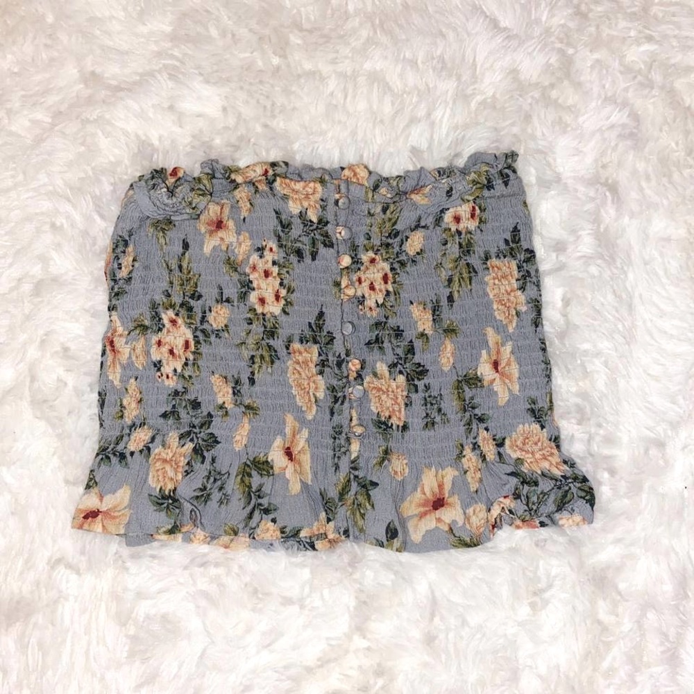 American Eagle cropped floral tube top